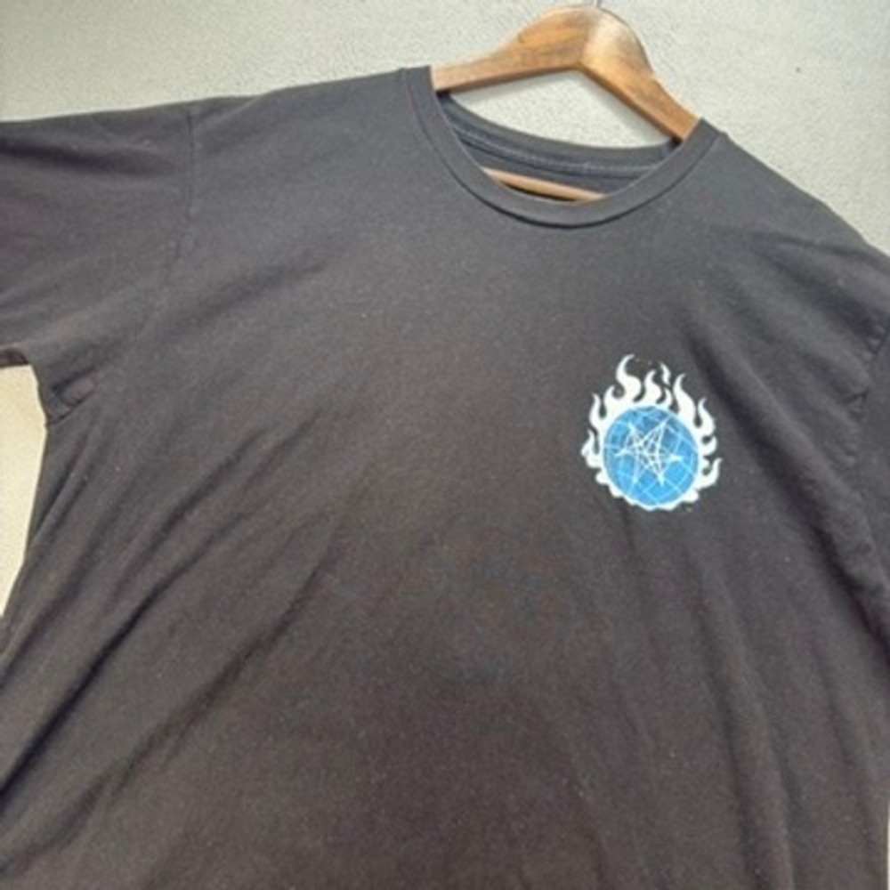 Bring Me The Horizon Graphic Band T-Shirt Regular Fit XL Black Blue Flame Globe